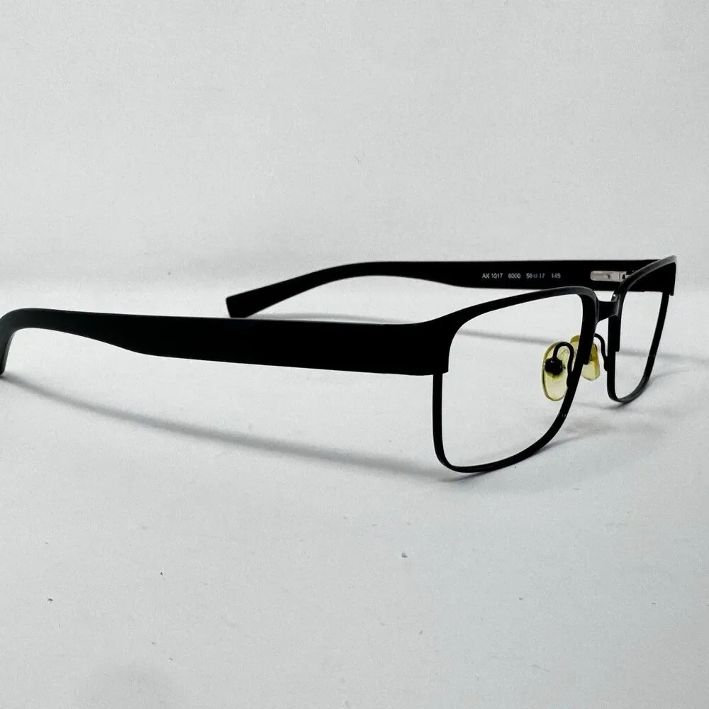 Armani Exchange AX1017 6000 Black Rectangular Eyeglass Frames 56-17-145